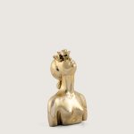 YUKARI BAKAN ÇİÇEKLİ KADIN BÜYÜK , GOLD - Görsel 3