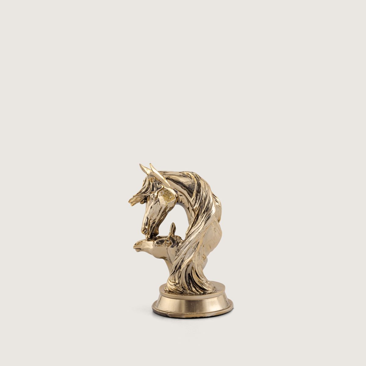 YAVRULU AT BÜST , GOLD KAPLAMA - Görsel 2